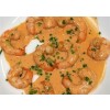 801. Scampi's a la pietro met apart spaghetti en sla