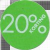 Etiket groen, 20% korting