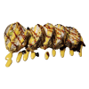 Gefrituurde zalm en tonijn rol