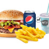 Bacon cheeseburger menu van Jet