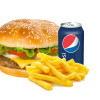 Vegetarische chees burger menu van Jet