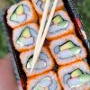 California/krab, avocado, komkommer, japanse mayo, krab eitjes