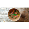 asperge met ham, ei, botersaus en kriel
