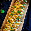 Vegan groenten strudel met friet