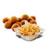 friet met 3 bitterballen en mayonaise