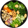 Poké bowl gemarineerde kip