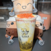 Mango grapefruit coconut milk tea