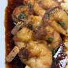 Pikante Garnalenspies in Ketjap marinade( per 3 stoks)