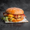 Hamburger bacon en cheese