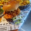 The Texas style chicken tender burger