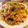 The loaded onion rings fries small