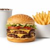 Dubbele cheeseburger menu