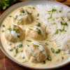 Malai kofta with rice