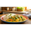 Veg korma with rice