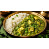 Mattar paneer with rice
