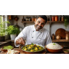 Palak paneer with rice