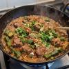 Bhindi gosht (okra met lam kerrie)