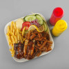 Shoarma en spareribs schotel