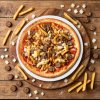 Pizza Frikandel speciaal met friet