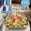 Kapsalon middel actie + Red Bull