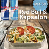 Kapsalon middel actie + Red Bull