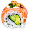 Flaming Salmon Tempura ebi roll