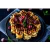 DessertWafel honing poedersuiker rood fruit